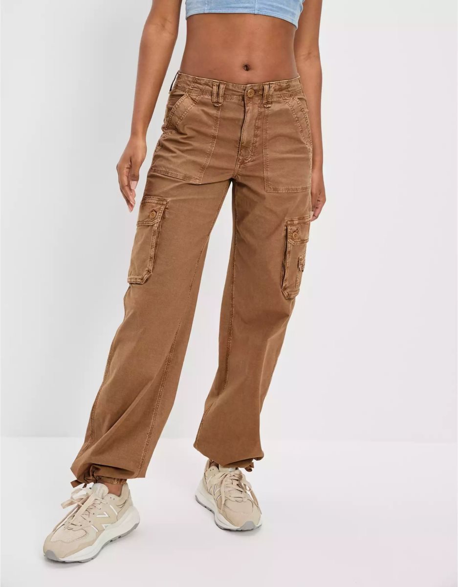 Jean American Eagle AE Snappy Stretch Baggy Cargo Jogger Marron Femme | GXG-88667780